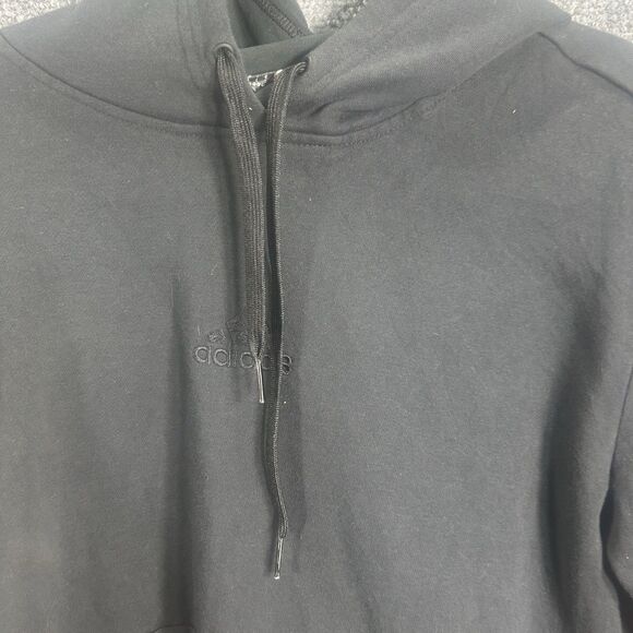 Adidas Black Hoodie Sweatshirt Grow Through What You Go Through Floral Sleeves L - Picture 2 of 16